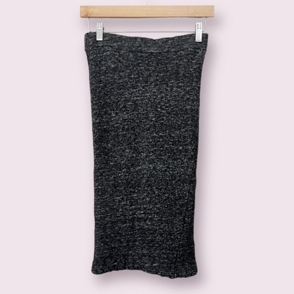 Madewell Sweater Midi Skirt Charcoal Grey Wool Blend Pencil Womens Size Small - Picture 2 of 7
